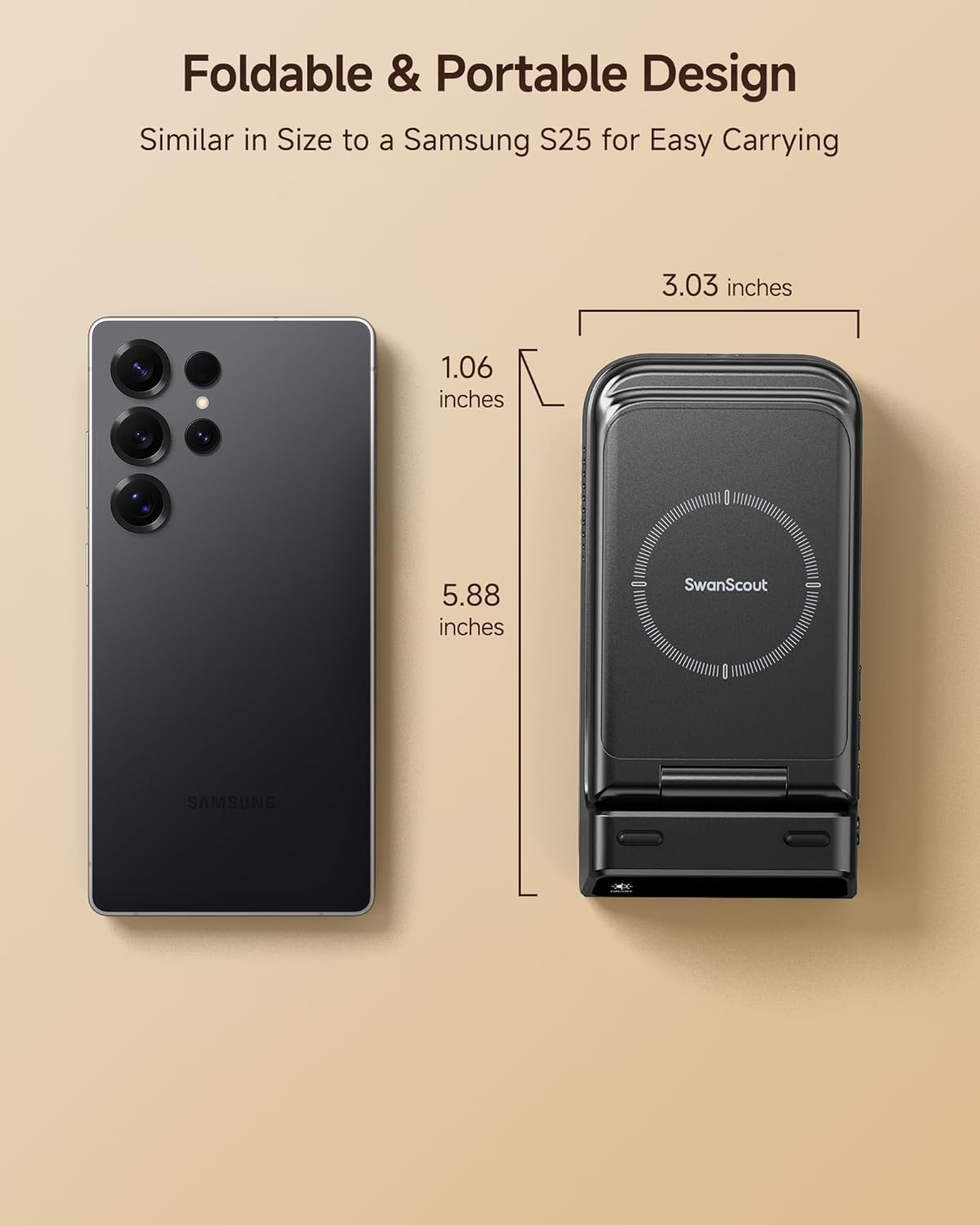 Thumbnail 2 de SwanScout 703S 3-in-1 Wireless Charging Station for Samsung phones, Galaxy Watch & Buds (No Adapter)