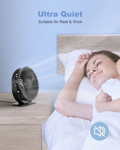 Thumbnail 3 de TriPole USB Desk Fan: 3-Speed Portable, Ultra-Quiet with 360° Rotation