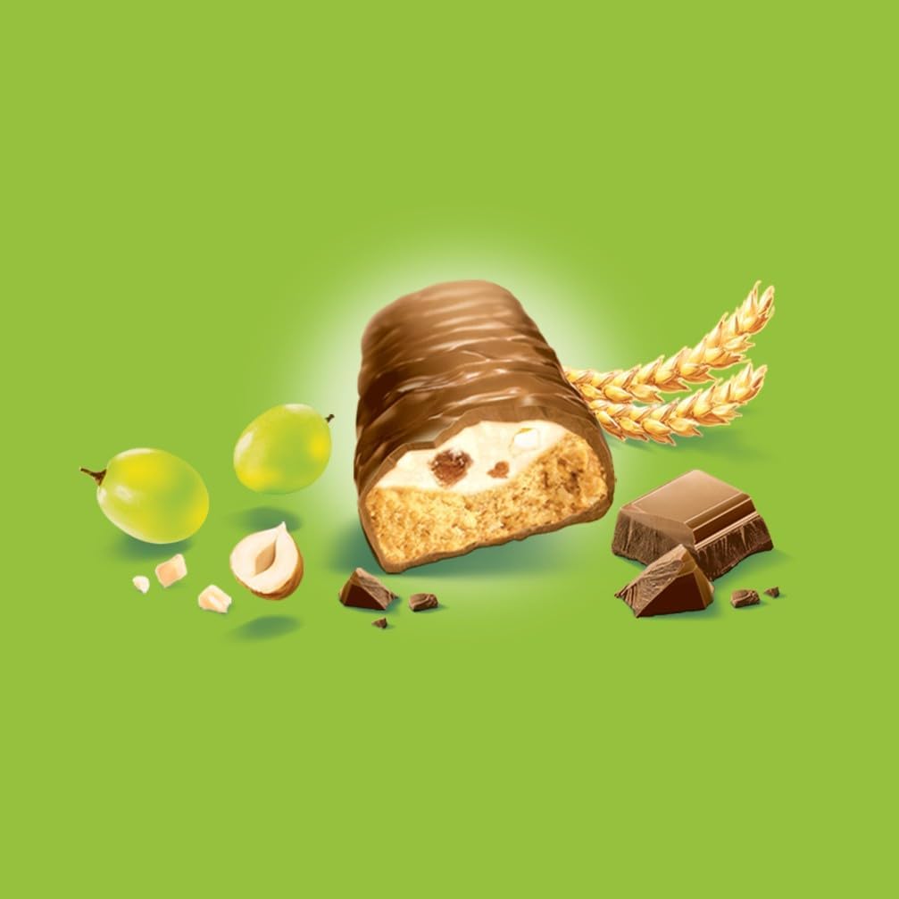 Detalle de BALISTO Barre Biscuit Céréales et Chocolat au Lait – Raisins Secs et Noisettes, Grand Format (740 g)