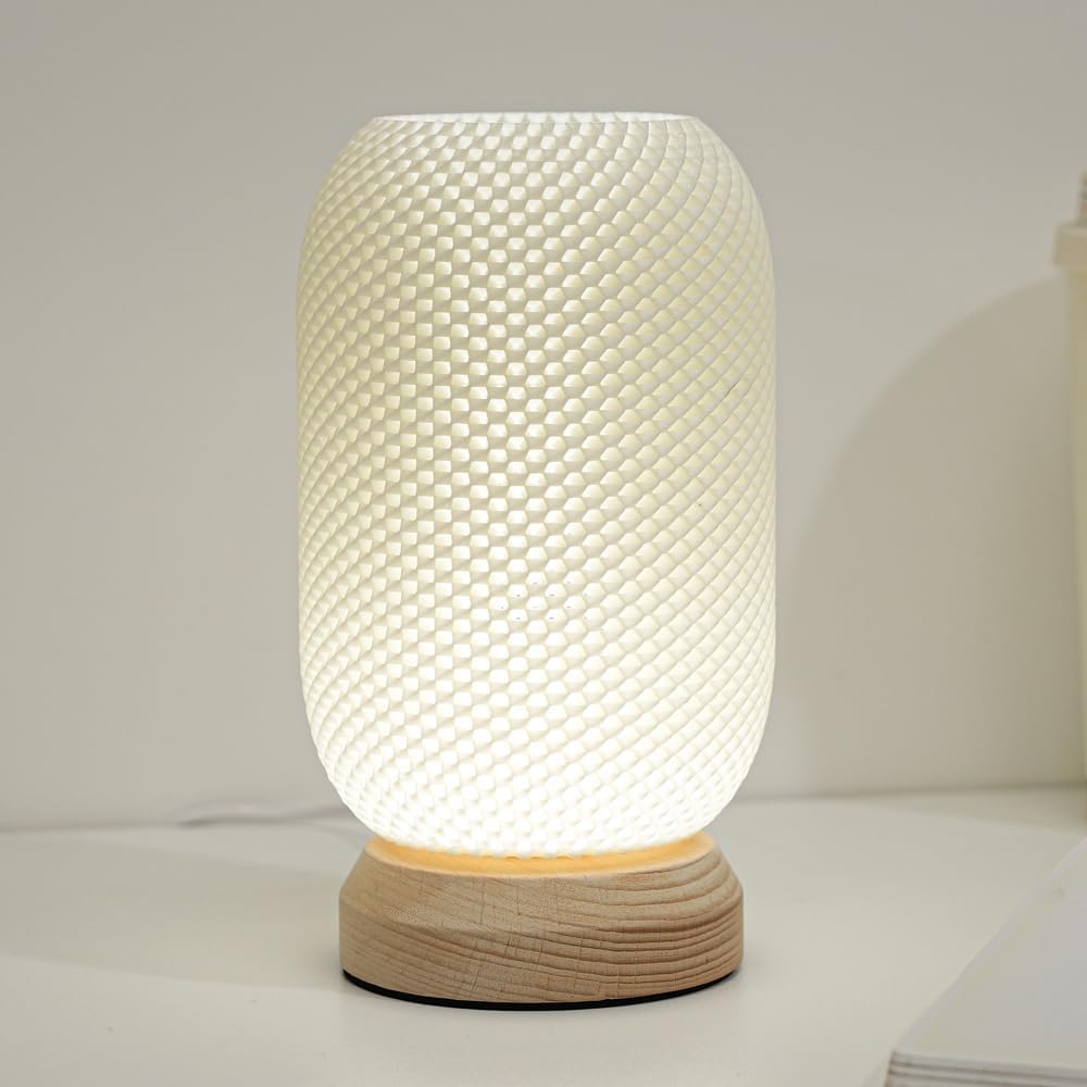 Detalle de ANLAIBO Bedside Table Lamp for Bedroom – 3-Colour Temperature, Dimmable, Compact Night Light