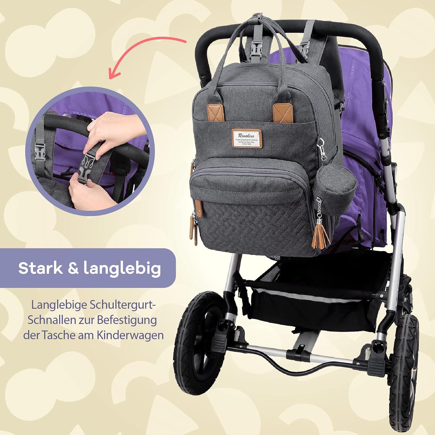 Thumbnail 4 de RUVALINO Baby Wickelrucksack 43,1 cm