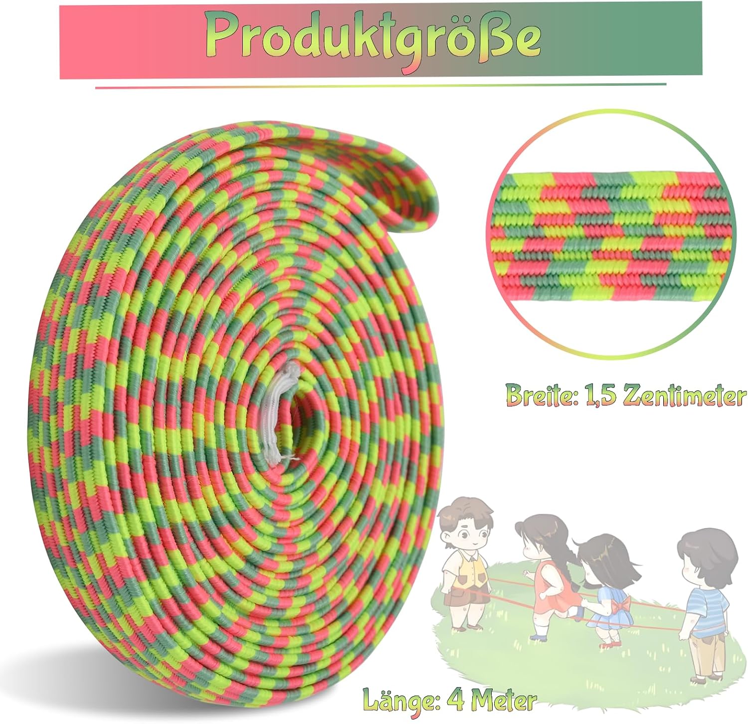 Detalle de Gummitwist Kinder Set 4 m für Hüpfer