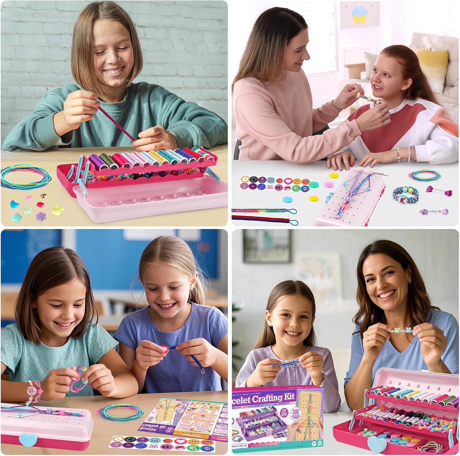 Detalle 2 de TingingYuli Kit de Pulseras de Amistad para Niñas 🎀