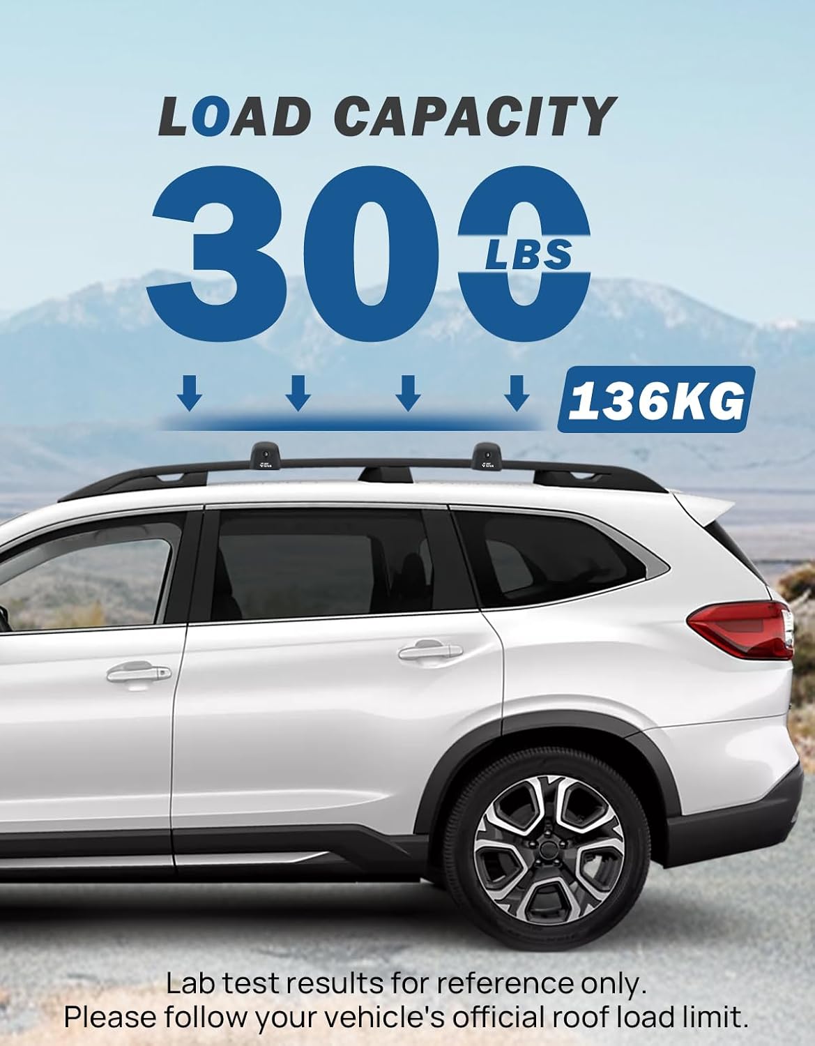 Thumbnail 6 de JOYTUTUS 300LB Roof Rack Cross Bars for Subaru Ascent (2019–2025) with Lockable Anti-Theft Design