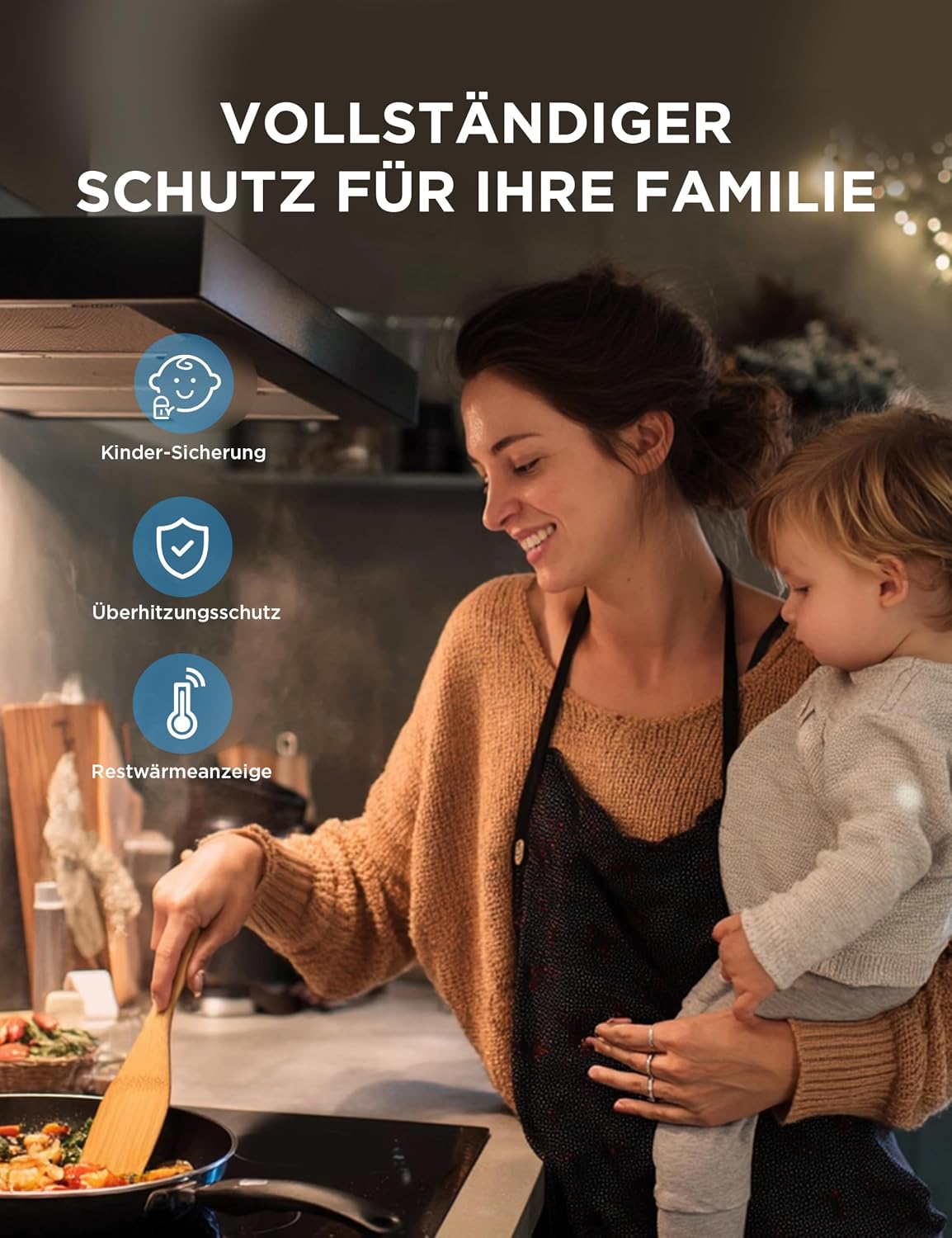 Thumbnail 5 de MIDEA Glaskeramik-Kochfeld mit 2 Kochzonen, Touch-Steuerung und Kindersicherung