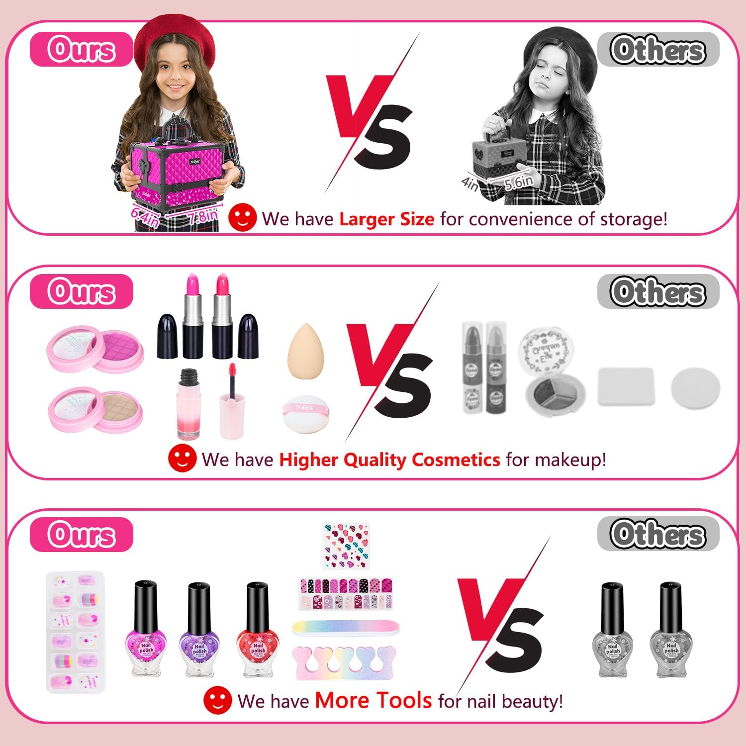 Thumbnail 2 de Hollyhi 59-Piece Kids Makeup Kit