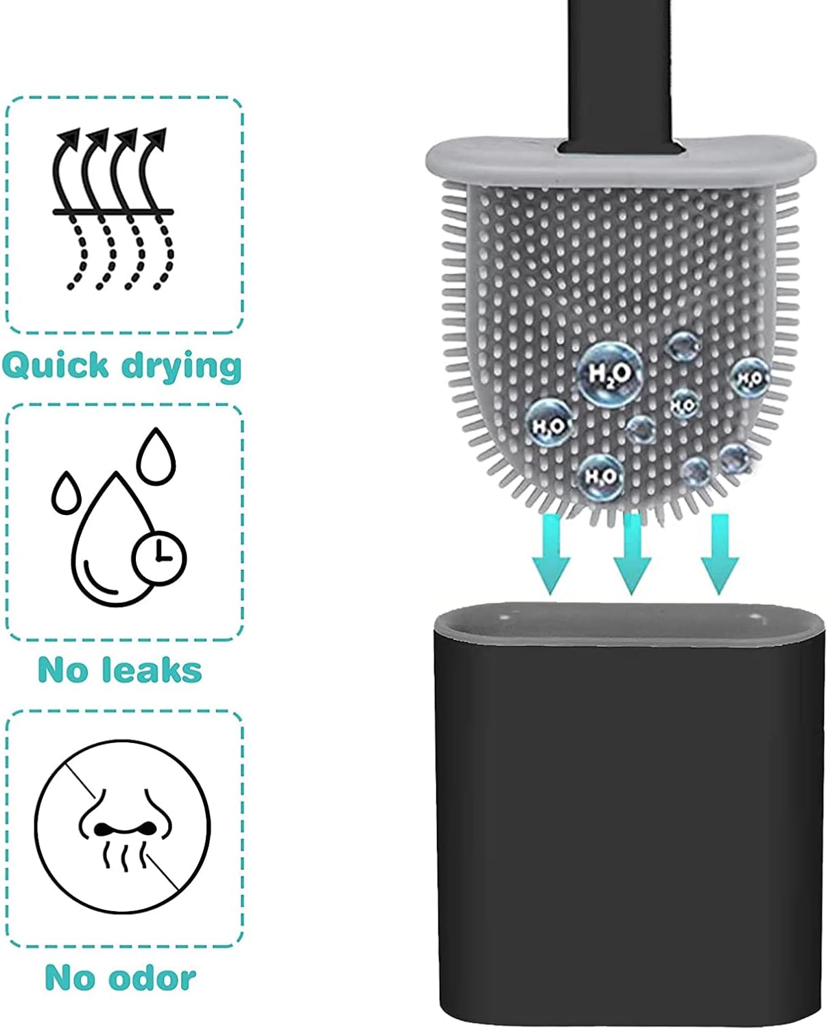 Thumbnail 3 de JIMACRO Bendable Silicone Toilet Brush
