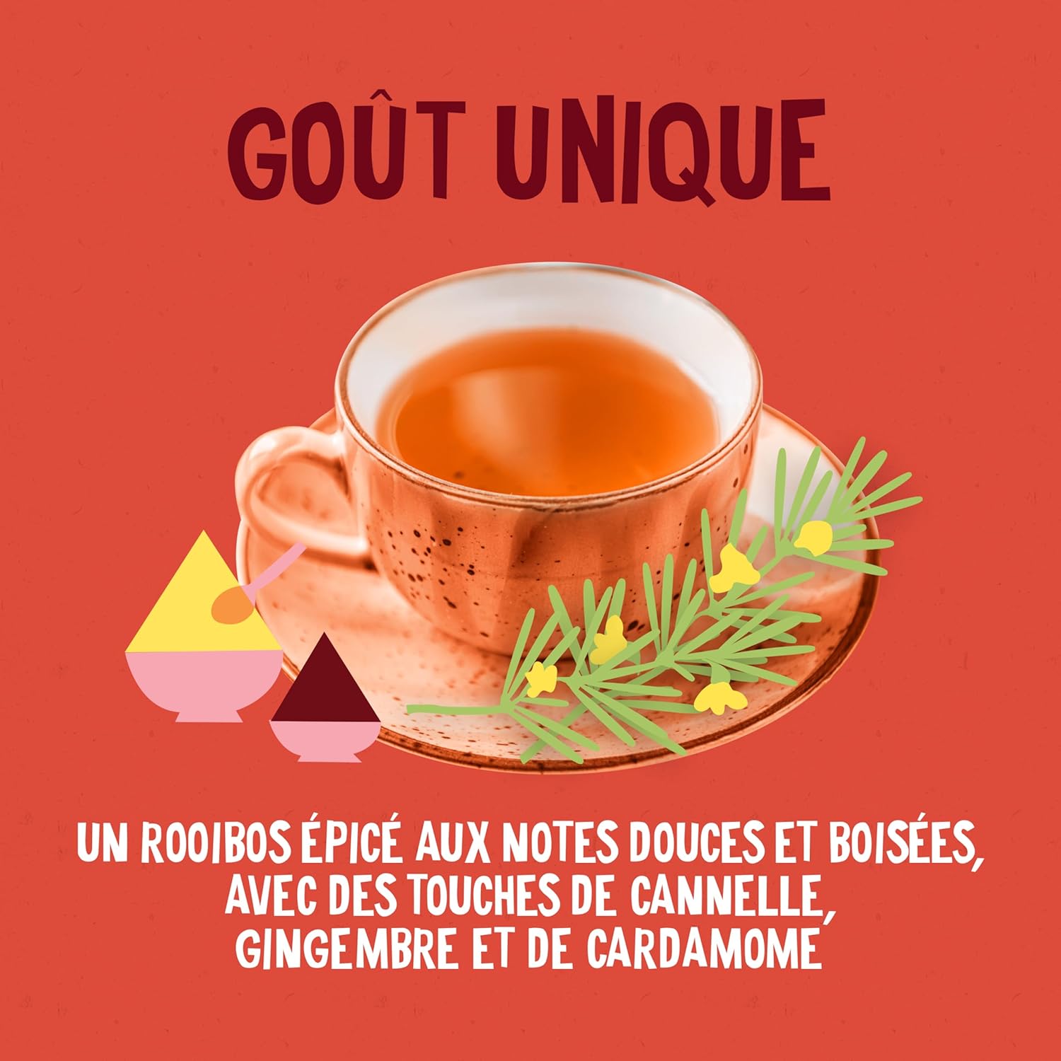 Detalle de ALTER ECO Infusion Rooibos Épices — Lot de 6 boîtes de 20 sachets bio et équitable