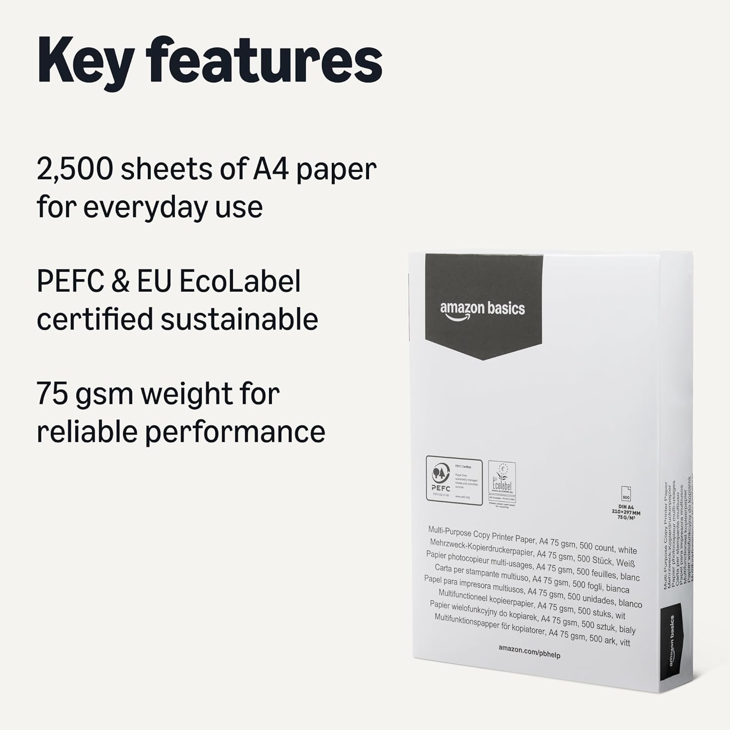 Thumbnail 1 de Amazon Basics Multi-Purpose A4 2500 📄