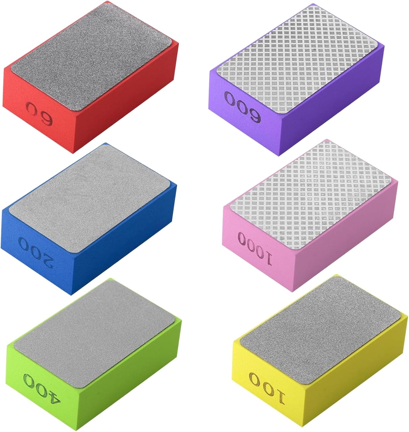 Detalle de Zocipro HBT-D108 diamant-hand-schuurset, 6 korrelgroottes voor slijpen en polijsten