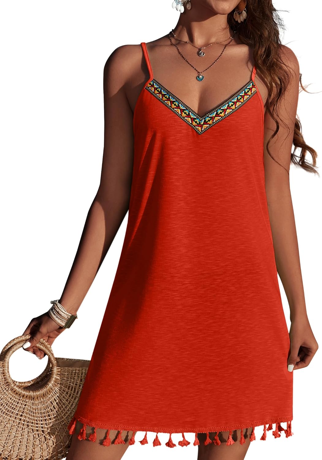 Thumbnail 6 de Ekouaer Beach Dress for Women – Boho V-Neck Bikini Cover Up (S-XXL)