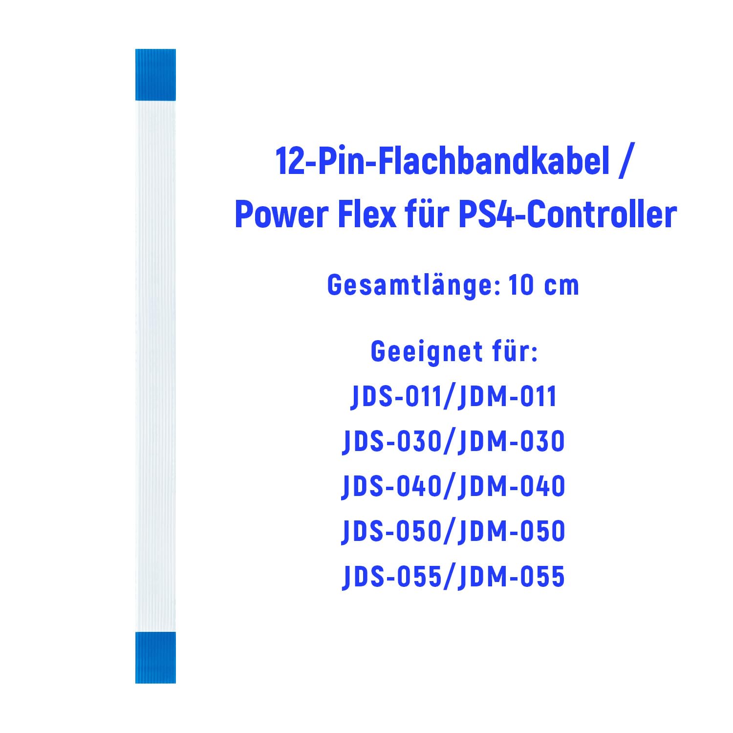 Detalle 2 de 12-Pin-12-Pin- Strom-Knopf Flex Flachbandkabel (2er-Set) für PS4-Controller – Mcbazel