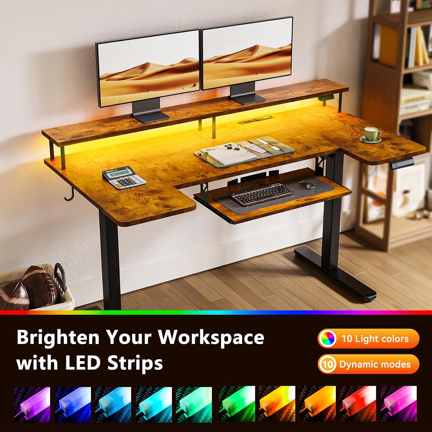 Thumbnail 6 de OffiGo U-Shaped Standing Desk, 55 Inch