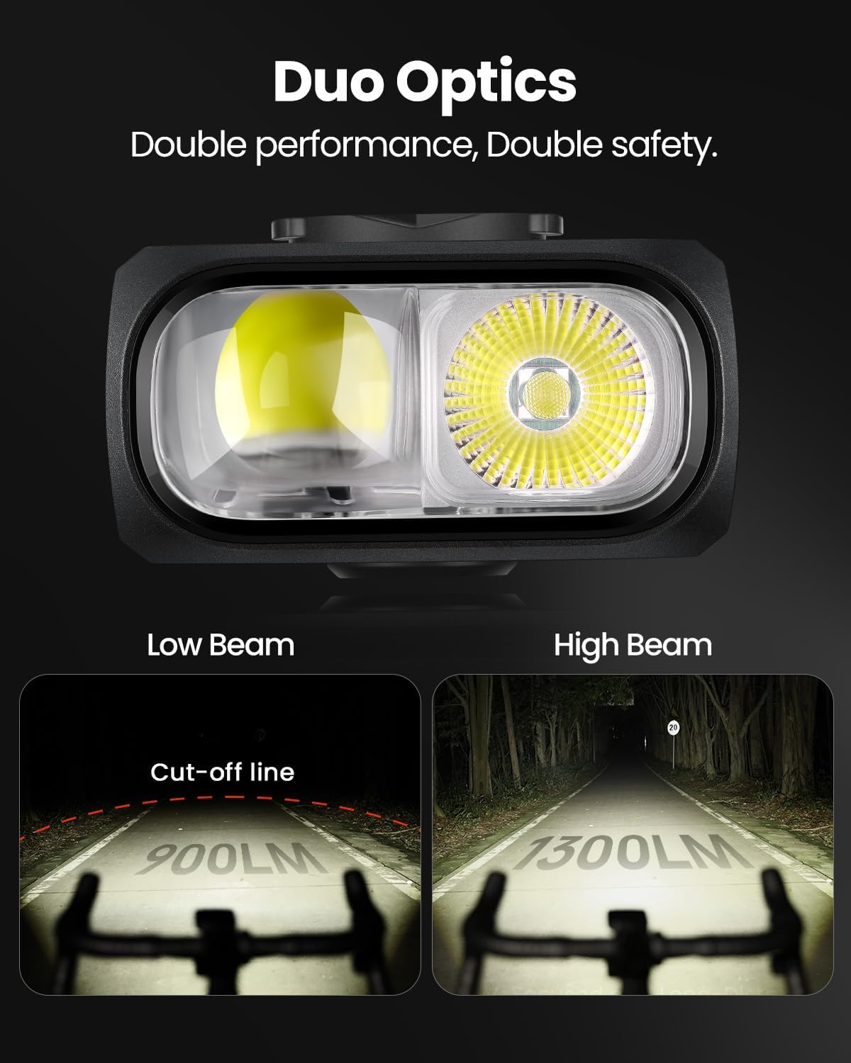 Detalle 2 de Magicshine HORI1300S 1300-lumen bike headlight