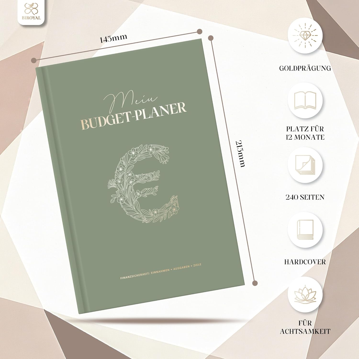 Thumbnail 1 de BIROYAL 12 Monate Budget Planner 60 Wochen 📘