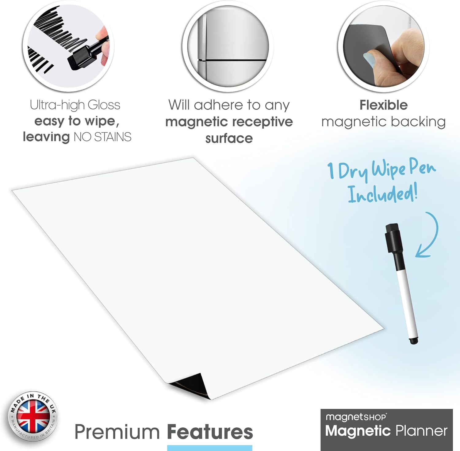 Thumbnail 2 de TMS A5 Magnetic Whiteboard 148×210 mm 📝