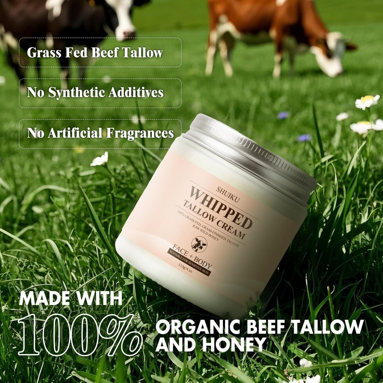 Thumbnail 6 de Grass-Fed Beef Tallow and Honey Balm Moisturizer for Face, Body & Hands