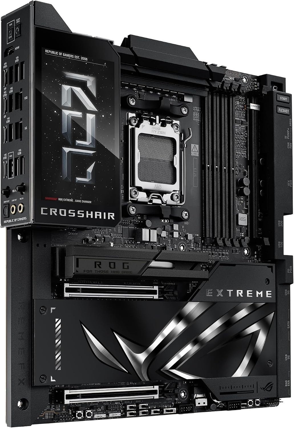 Detalle 2 de ASUS ROG Crosshair X870E Extreme Gaming Motherboard (AM5, E-ATX, 3x PCIe 5.0, 2x PCIe 4.0, DDR5, WiFi 7)