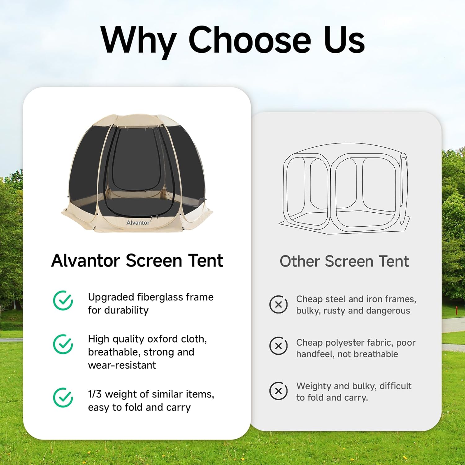 Thumbnail 1 de Alvantor Pop Up Screen House Gazebo with Mosquito Netting (UPF 50+ UV Sun Shelter) for Patio & Backyard