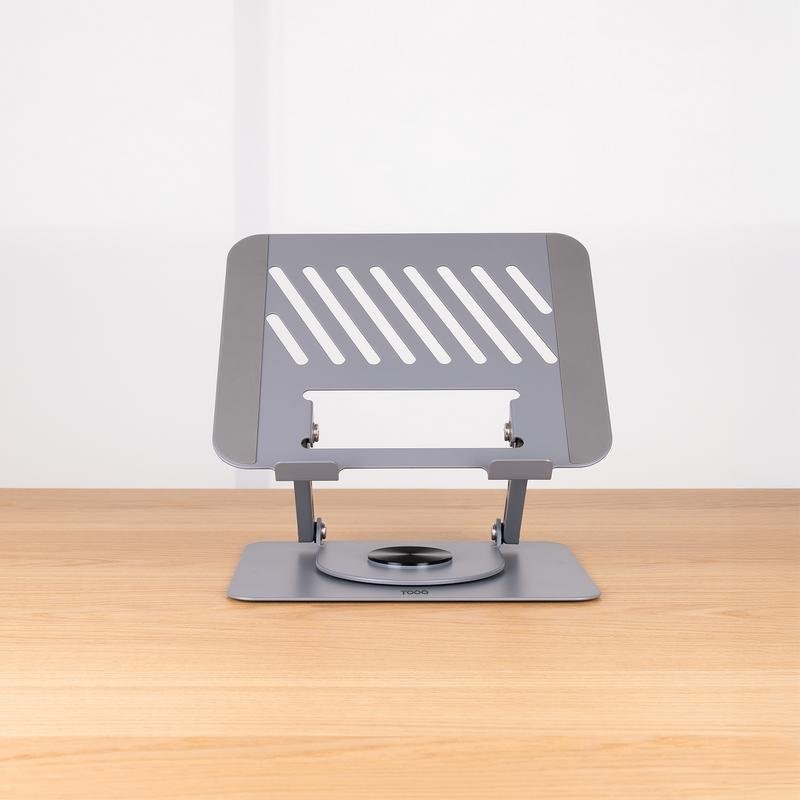 Detalle 2 de TooQ PH-DAFNE-G: soporte portátil con rotación 360º para 11–17 pulgadas en acero gris oscuro