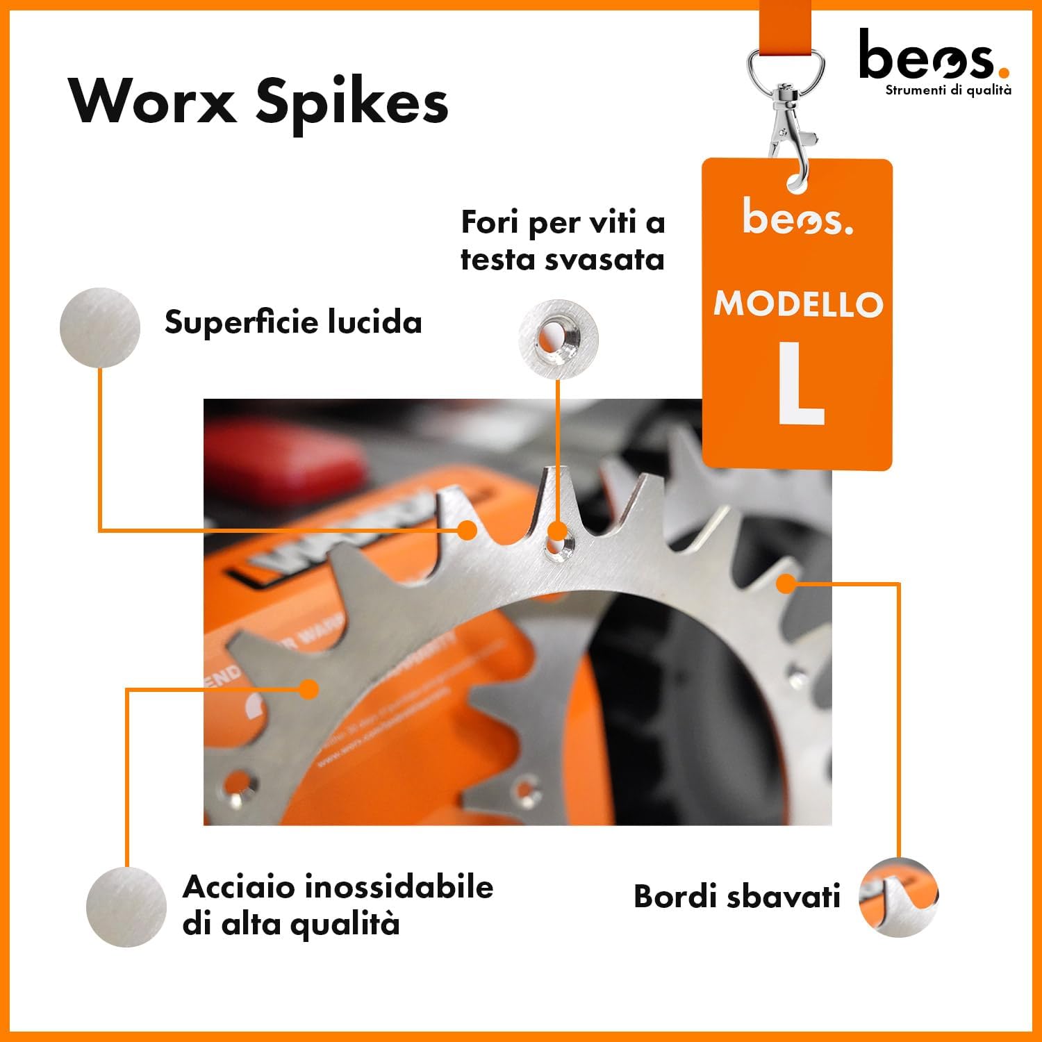 Thumbnail 3 de BEOS Puntali in Acciaio Inox per Worx Landroid L & Vision – 12 Viti in Acciaio Inox, lucidati