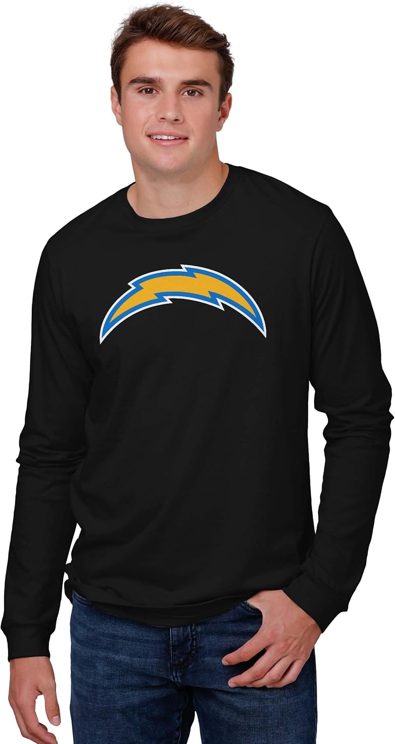 Detalle de FOCO NFL Men’s Team Primary Logo Long Sleeve T-Shirt (Officially Licensed)