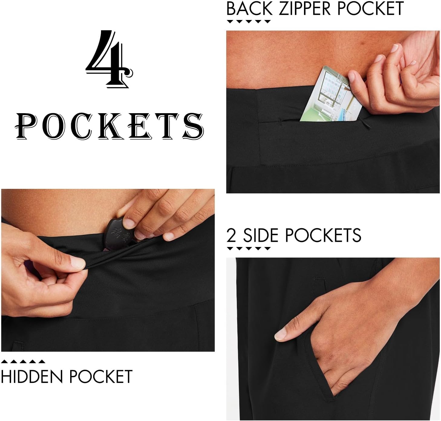 Thumbnail 2 de baleaf Women’s 7” Running Athletic Shorts with Liner, High Waist & Zipper Pocket