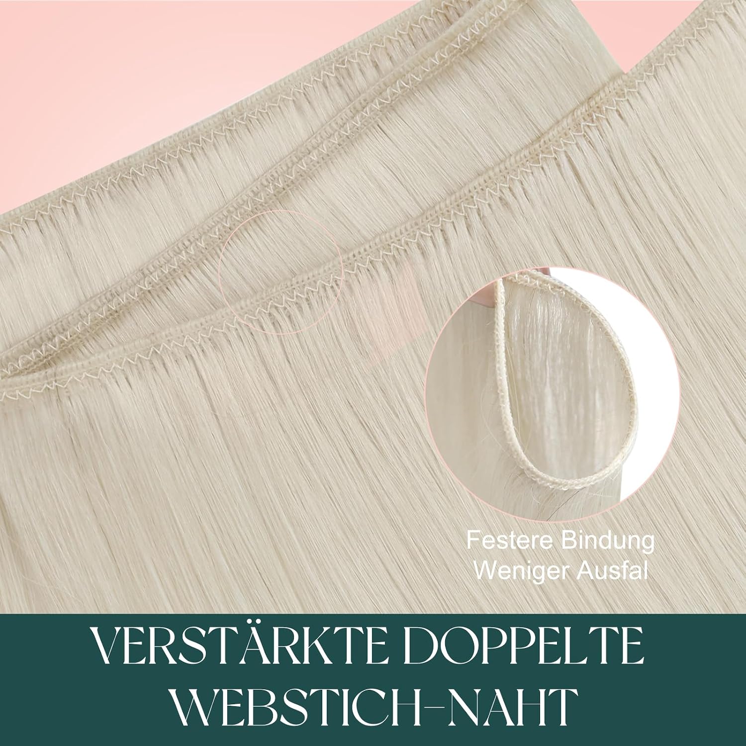 Thumbnail 2 de Easyouth Blond Echthaar Tressen 50 cm