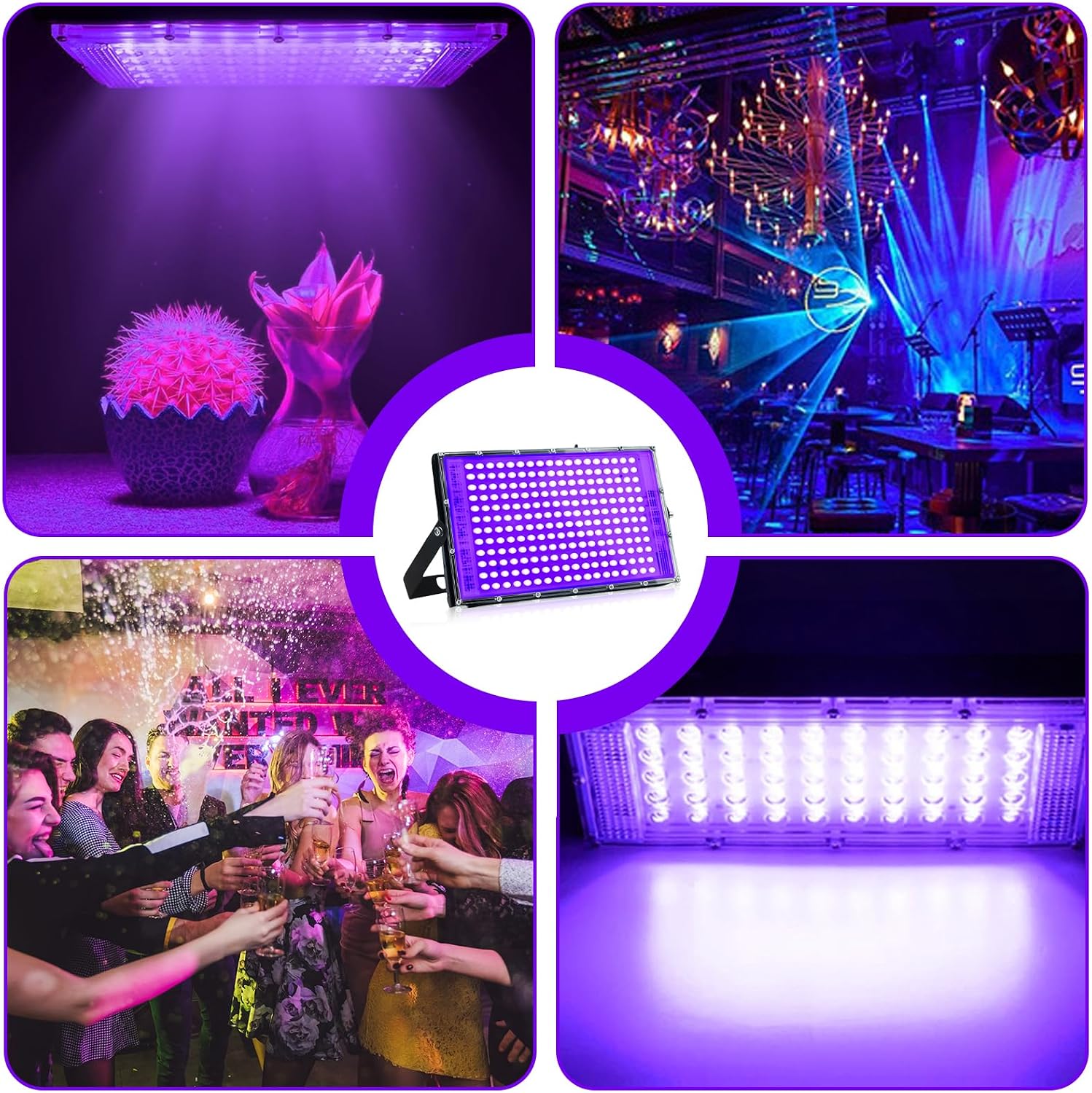 Thumbnail 6 de BAIFULAI WK743-ZWXD-1P UV-zwartlichtschijnwerper 200 W met 216 leds