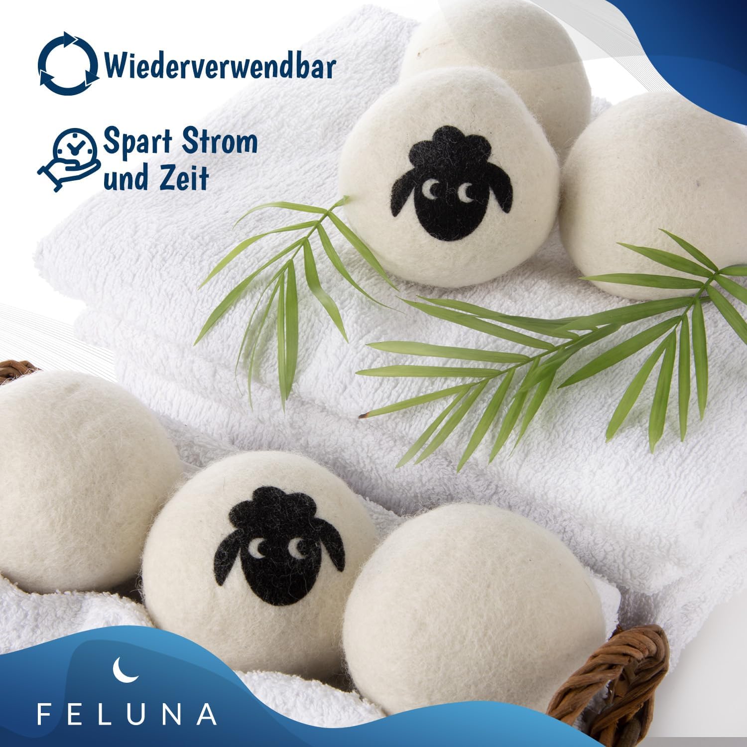 Thumbnail 1 de Feluna Eco Dryer Balls – Boules de séchage en laine 100% naturelle (set de 6)
