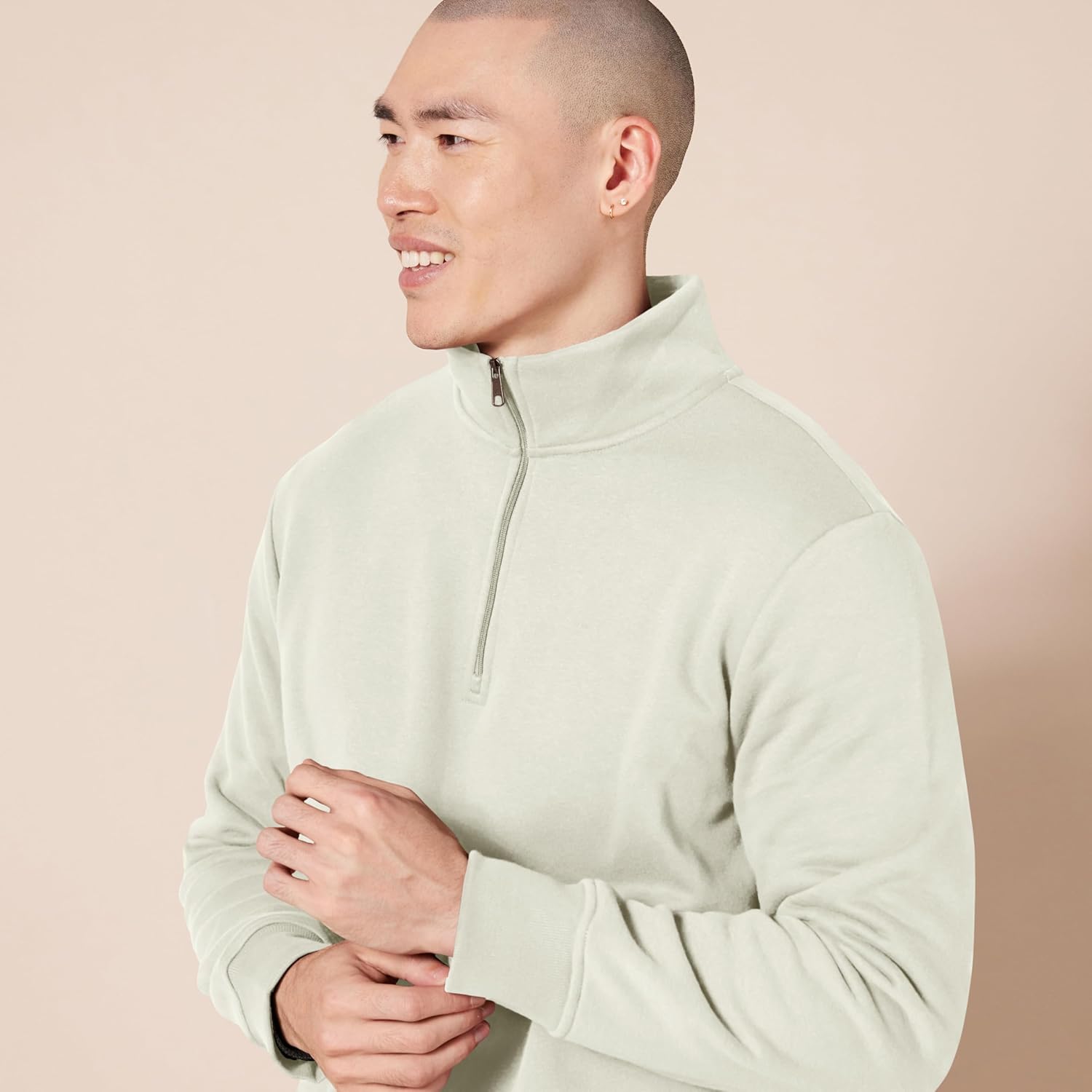 Thumbnail 2 de Amazon Essentials Herren Langärmliges Fleece-Sweatshirt mit Viertelreißverschluss