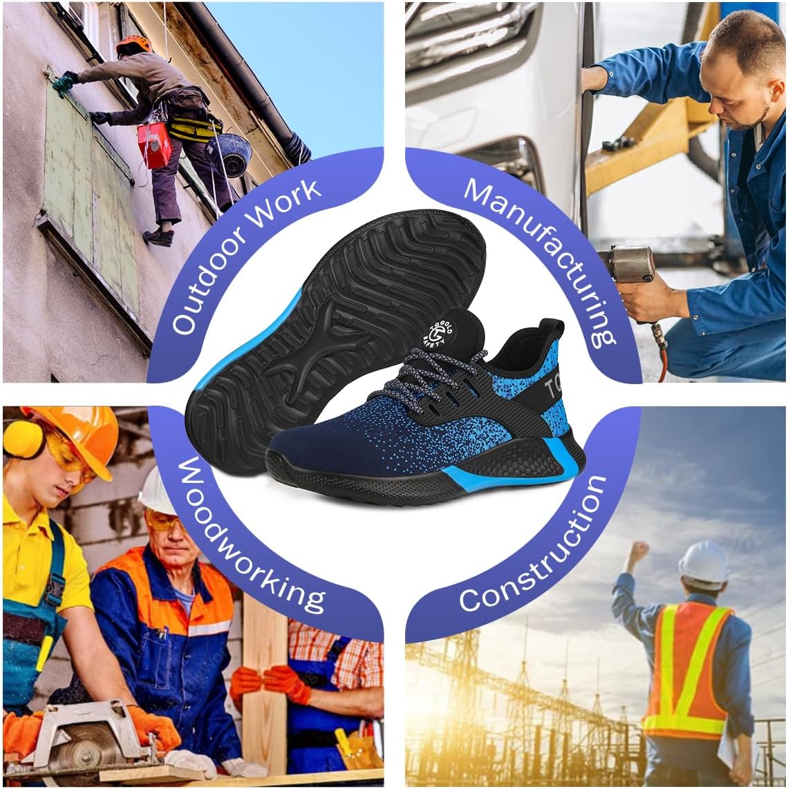Thumbnail 5 de TQGOLD Scarpe Antinfortunistiche: leggerezza, protezione e comfort per il lavoro quotidiano