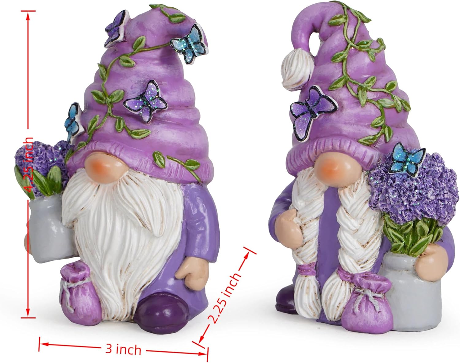 Thumbnail 1 de ZAWUU Lavender Gonk Gnomes Resin Ornaments – Purple Garden Gnomes for Home Décor