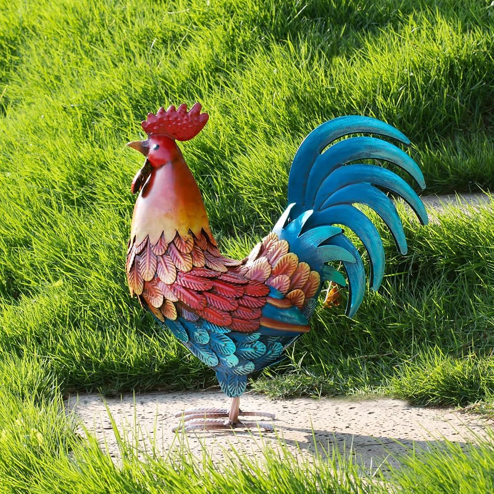 Thumbnail 6 de Kircust Metal Rooster Statue 13.4
