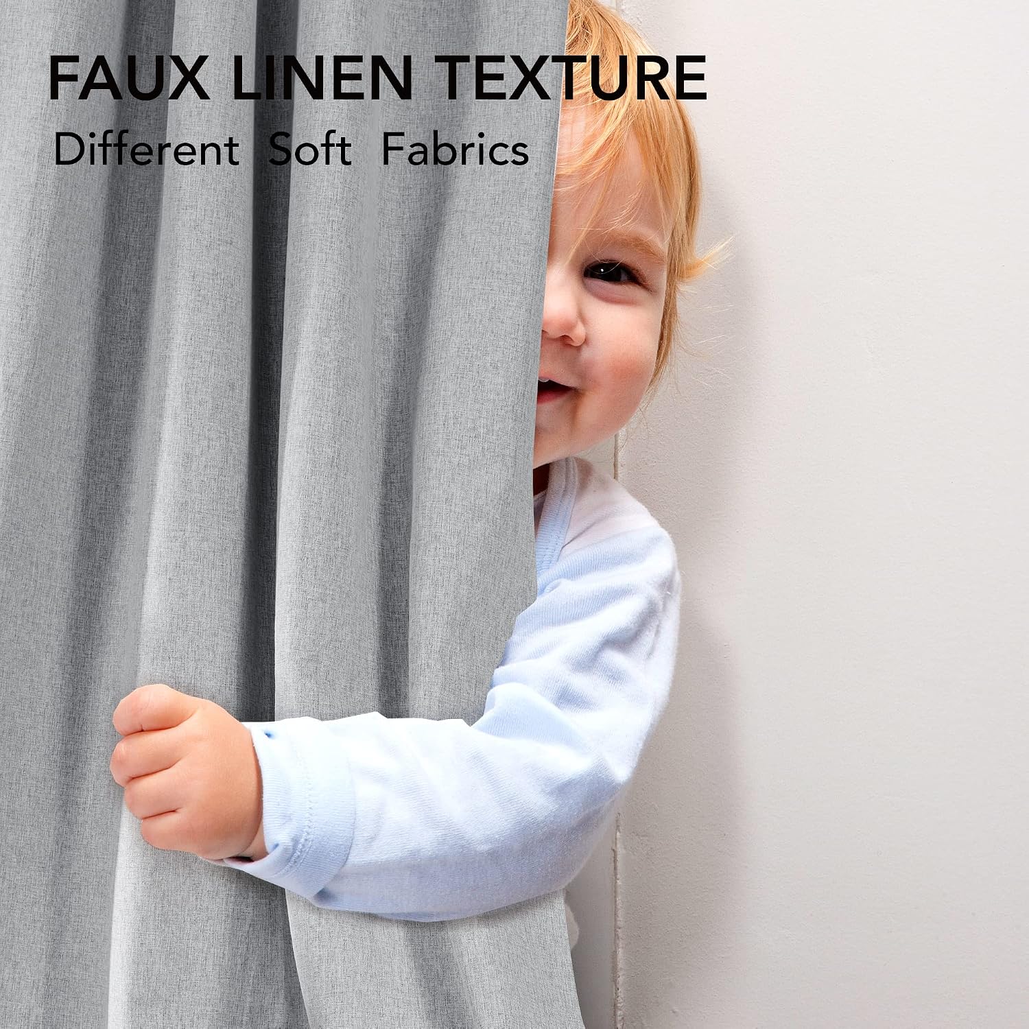 Thumbnail 5 de Deconovo Linen Look Blackout Curtains 46ร90 cm 2-panel ๐ช