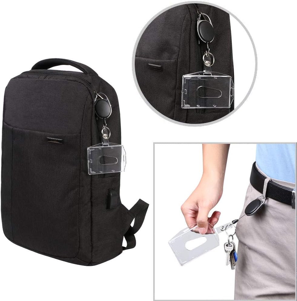 Thumbnail 6 de Vicloon Porte Badge rétractable – lot de 4 porte-cartes pour carte d’identité, carte bancaire et badges