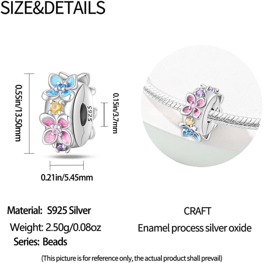 Thumbnail 4 de Pandach Damen Charm-Anhänger aus 925 Sterling Silber mit Zirkonia (für Armband & Halskette, kompatibel mit europäischen Charmen) C5