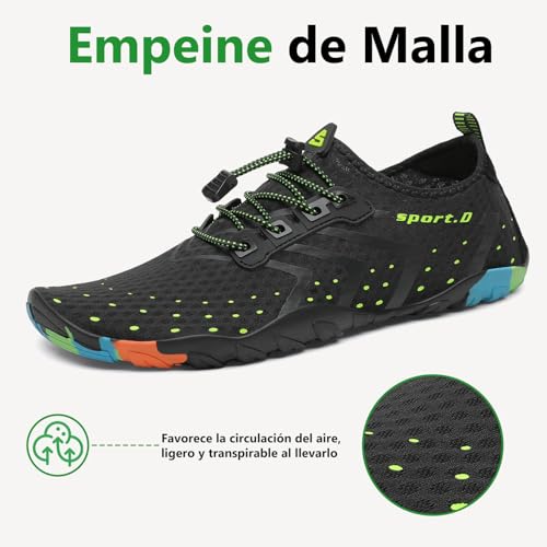 Detalle de SAGUARO Unisex Zapatos de Agua Antideslizante Secado Rápido para Playa y Natación – Grafite 41