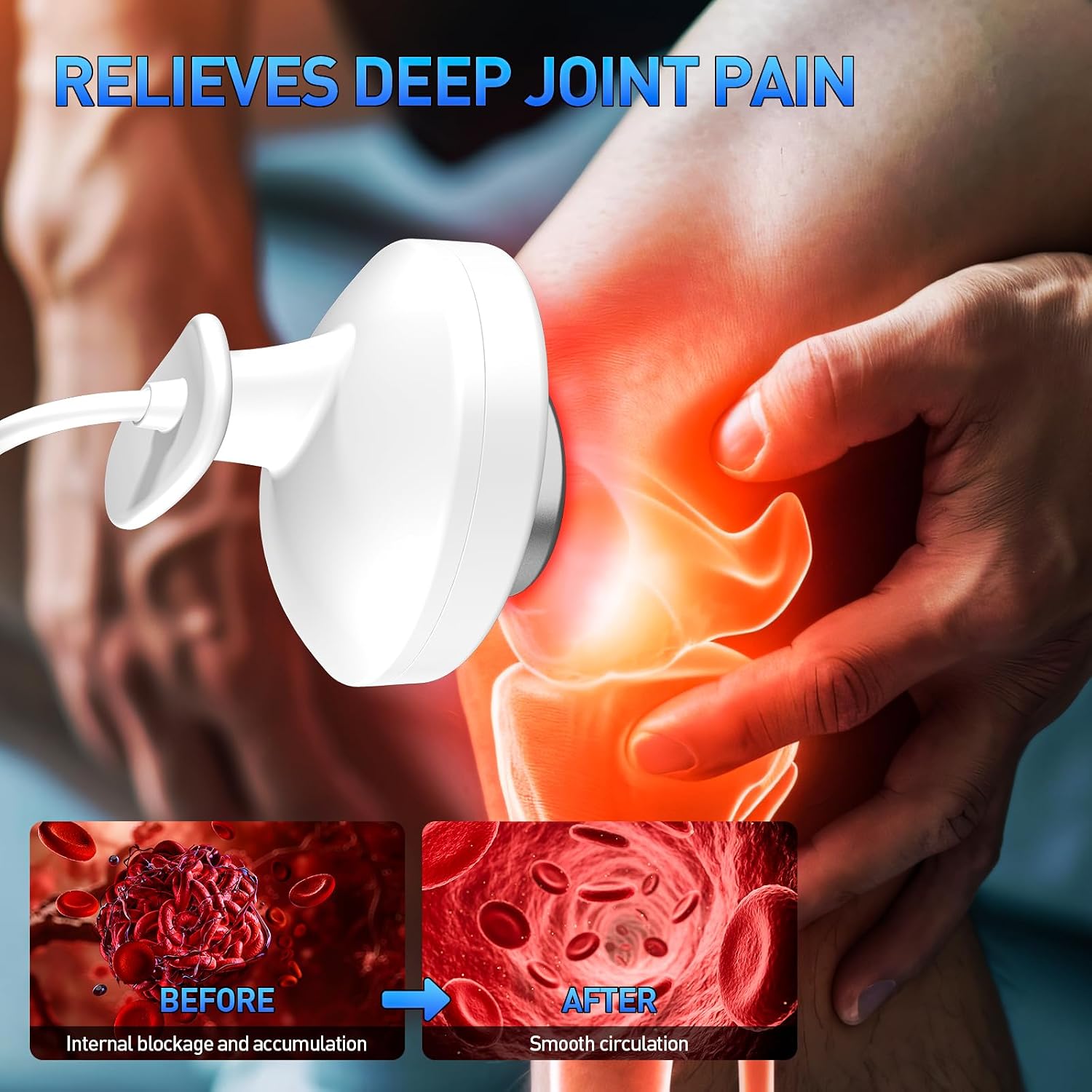 Thumbnail 3 de Macchina per Terapia ad Ultrasuoni YUNCHI Bianco 03: Massaggiatore portatile per dolori muscolari e articolari