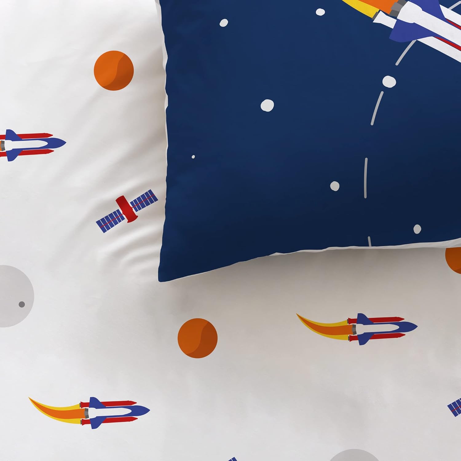 Thumbnail 1 de MATT & ROSE Parure de lit enfant Explore Space en 100% coton 140x200 (bleu)