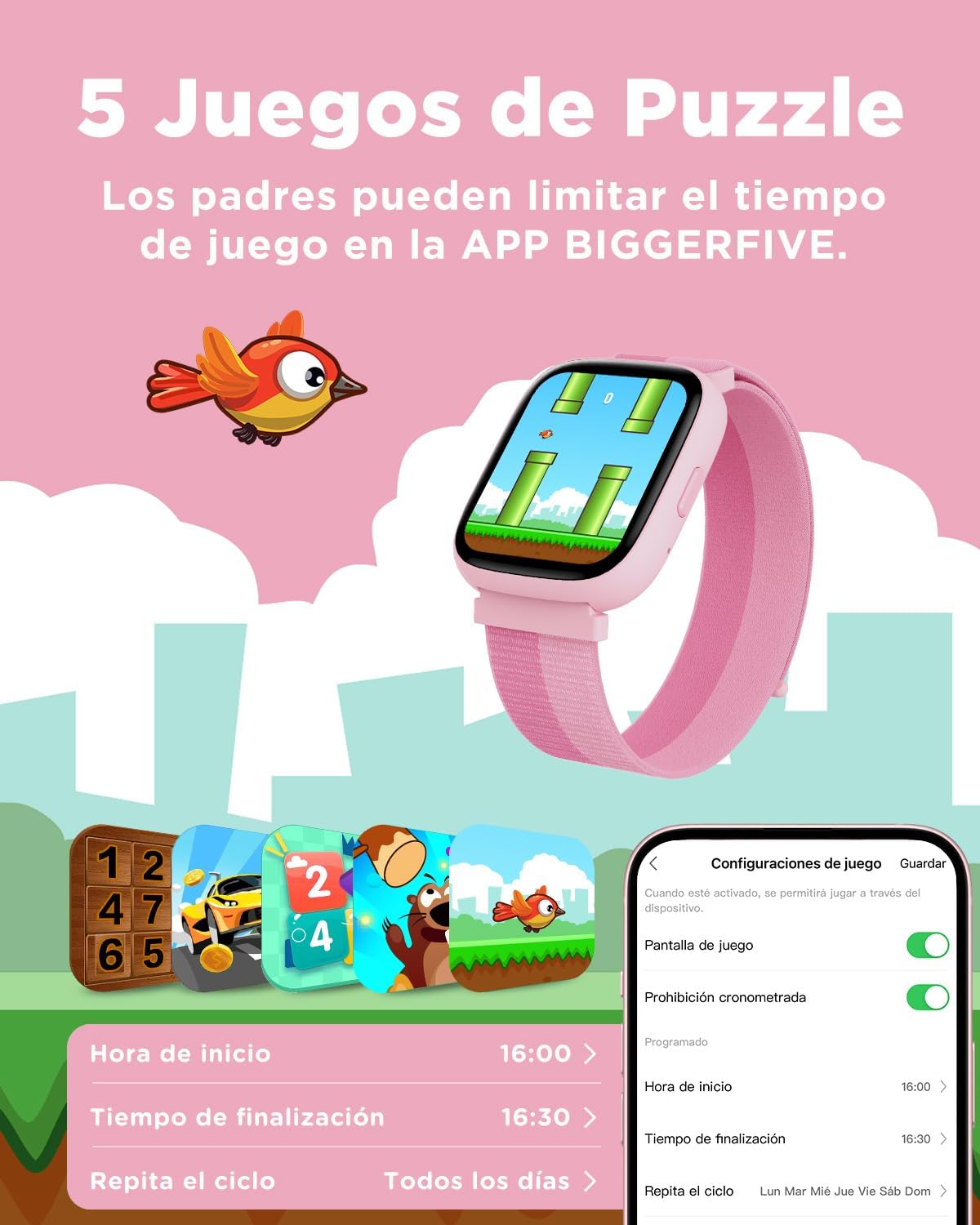 Thumbnail 5 de BIGGERFIVE Pulsera Actividad Infantil Niñas 5-16 Años