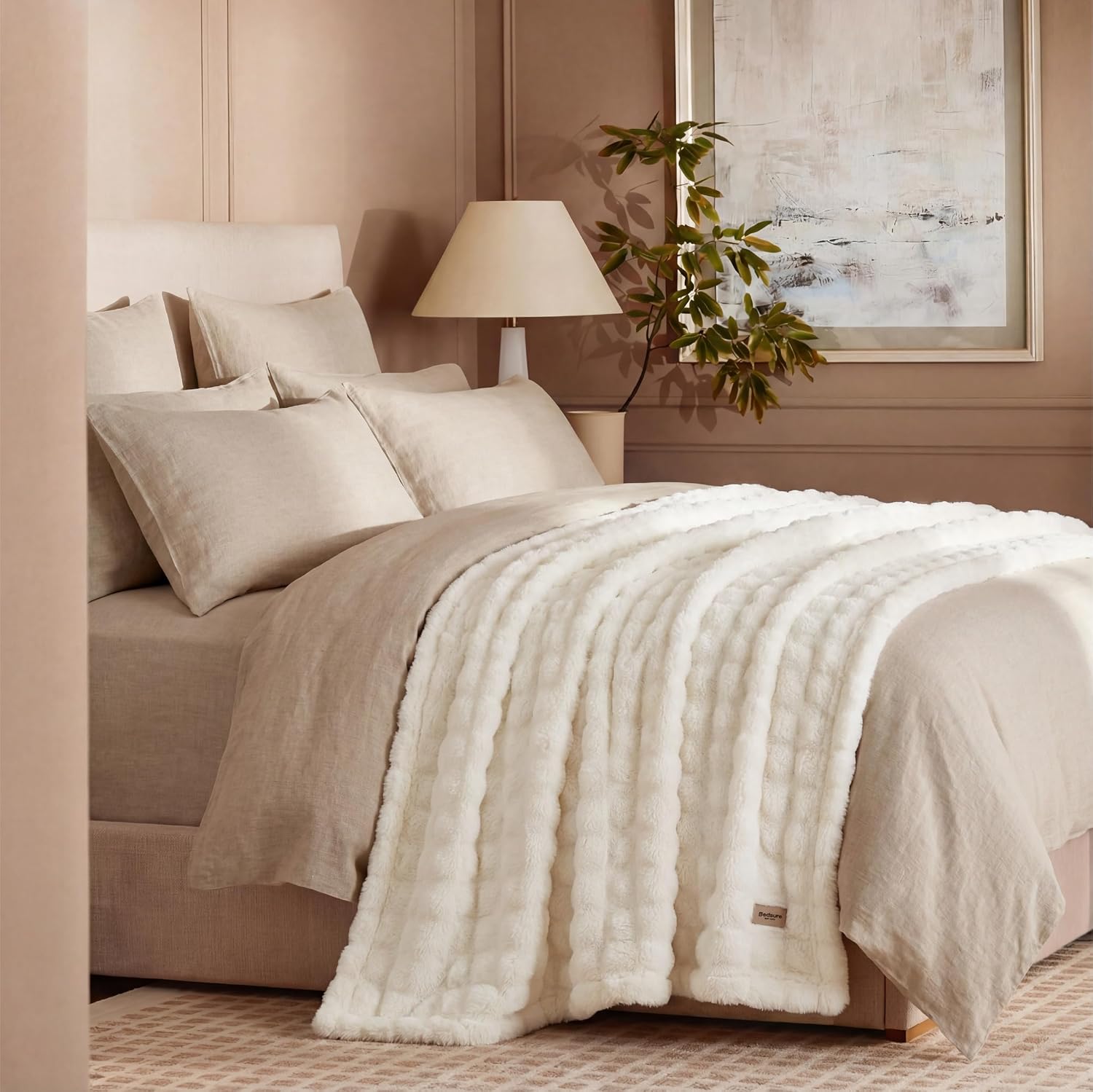 Detalle 2 de Bedsure CloudBubble Queen Throw Blanket, 90 x 90 in, Lightweight 3D Texture