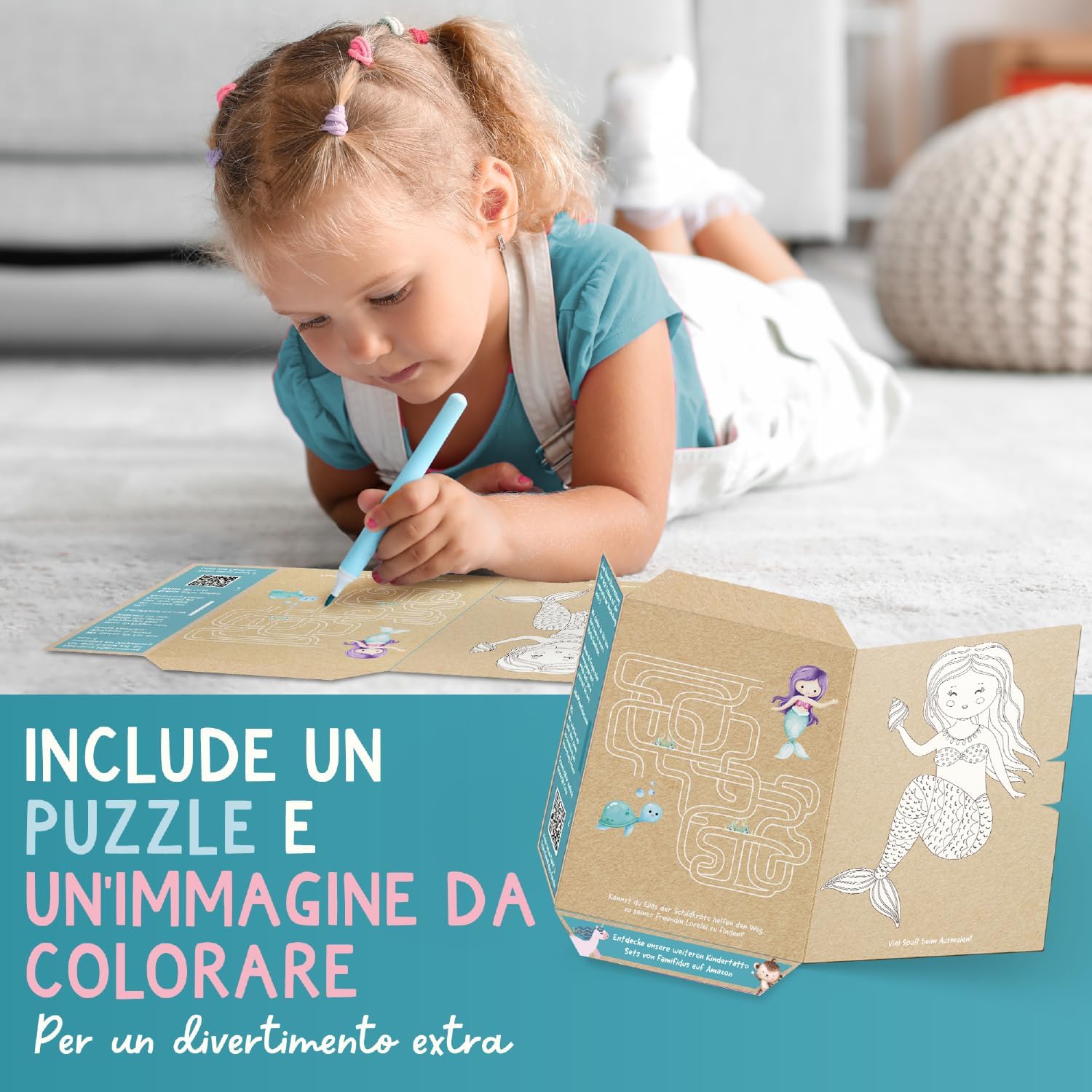 Thumbnail 4 de Famifidus 120 Tatuaggi per Bambini – set tatto temporaneo sicuro e divertente per feste