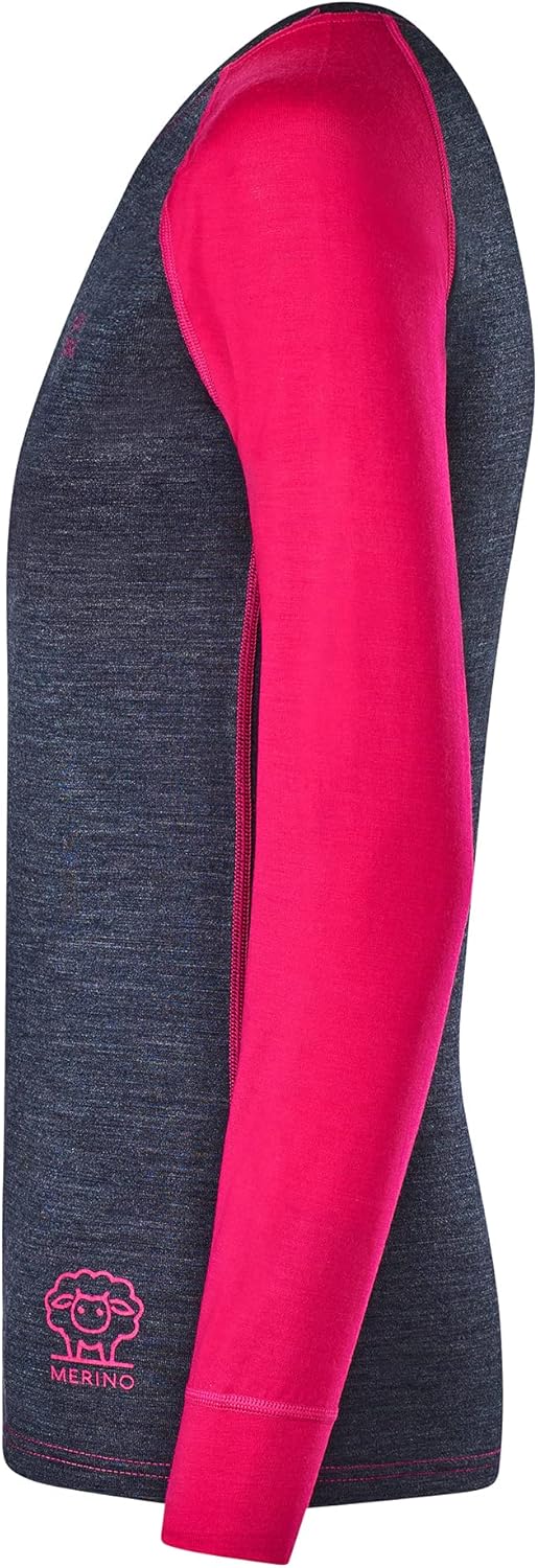 Detalle de Black Crevice Maglia a Maniche Lunghe da Donna in Lana Merino: versatilità e comfort per l'outdoor