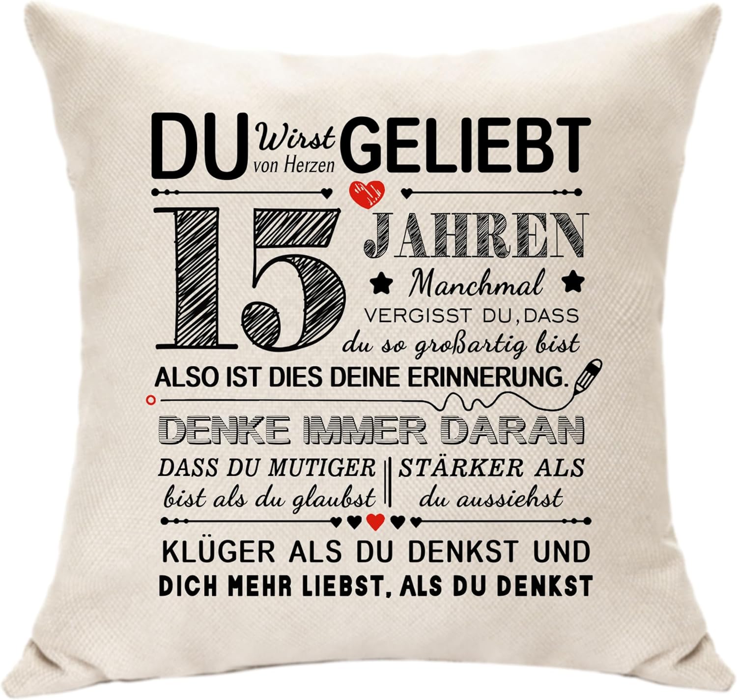 Thumbnail 5 de 35. Geburtstag Geschenkidee: Kissenbezug als Erinnerungsdeko – Für Frauen & Männer