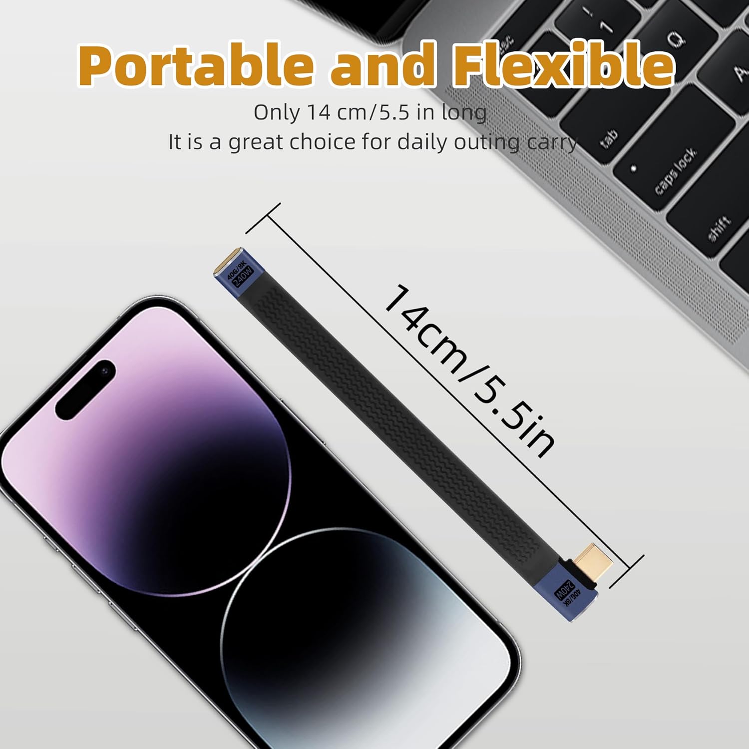 Thumbnail 4 de RIIEYOCA PD240W USB C extension cable 40Gbps