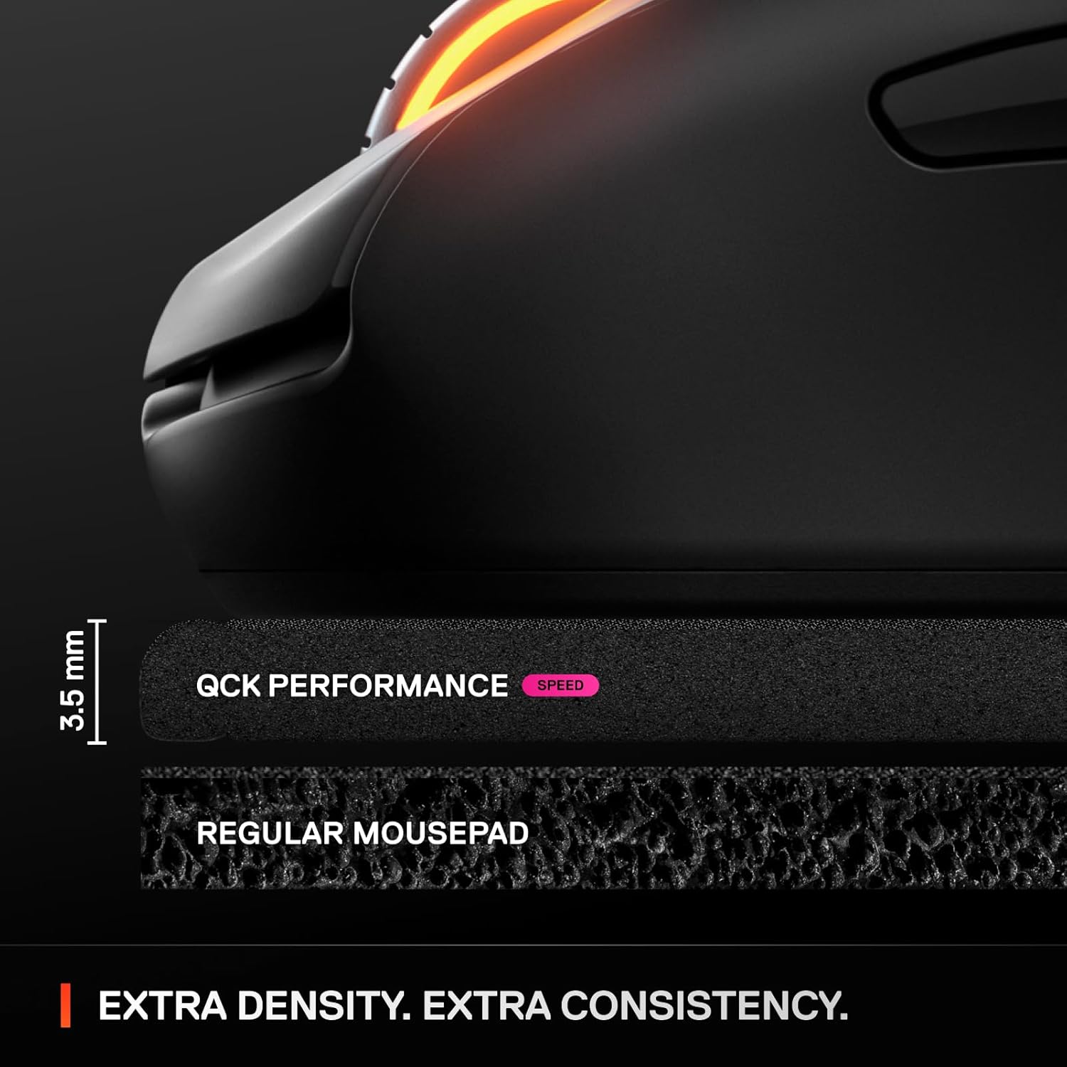 Thumbnail 3 de SteelSeries QcK L Performance Speed Gaming Mousepad (Extra Density, Low-Profile Stitching)