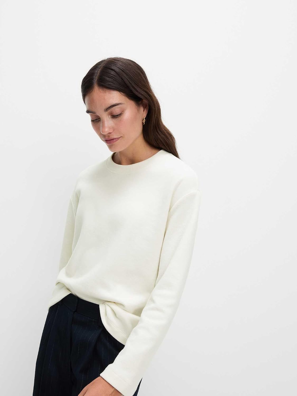 Detalle de Marks & Spencer sweatshirt voor dames met hoog katoengehalte en normale pasvorm