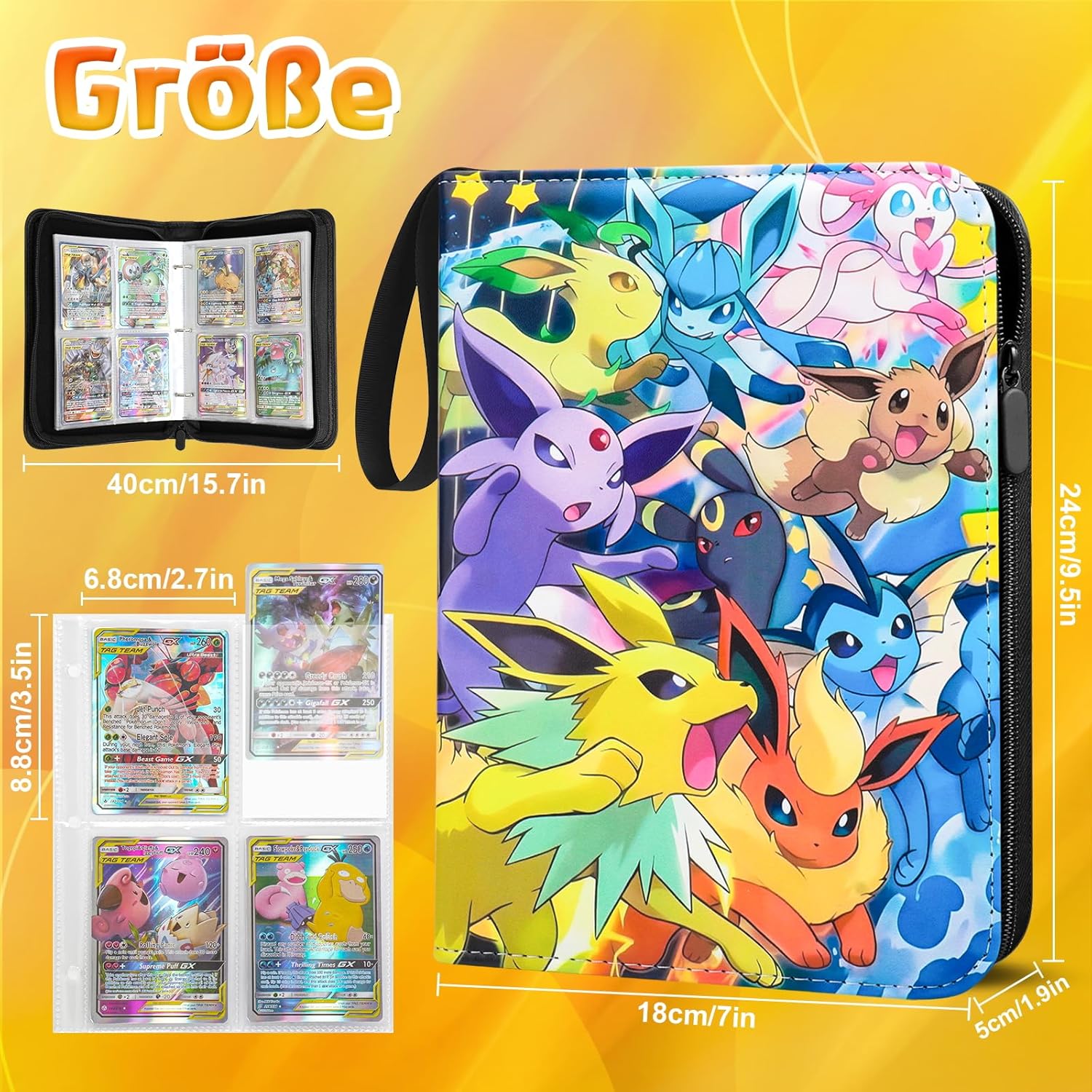 Detalle 2 de LYAILOOGXL Sammelalbum für Pokémon – 400 Karten Platz, PVC-frei, kompatibel mit Scarlet & Violet, Sword & Shield