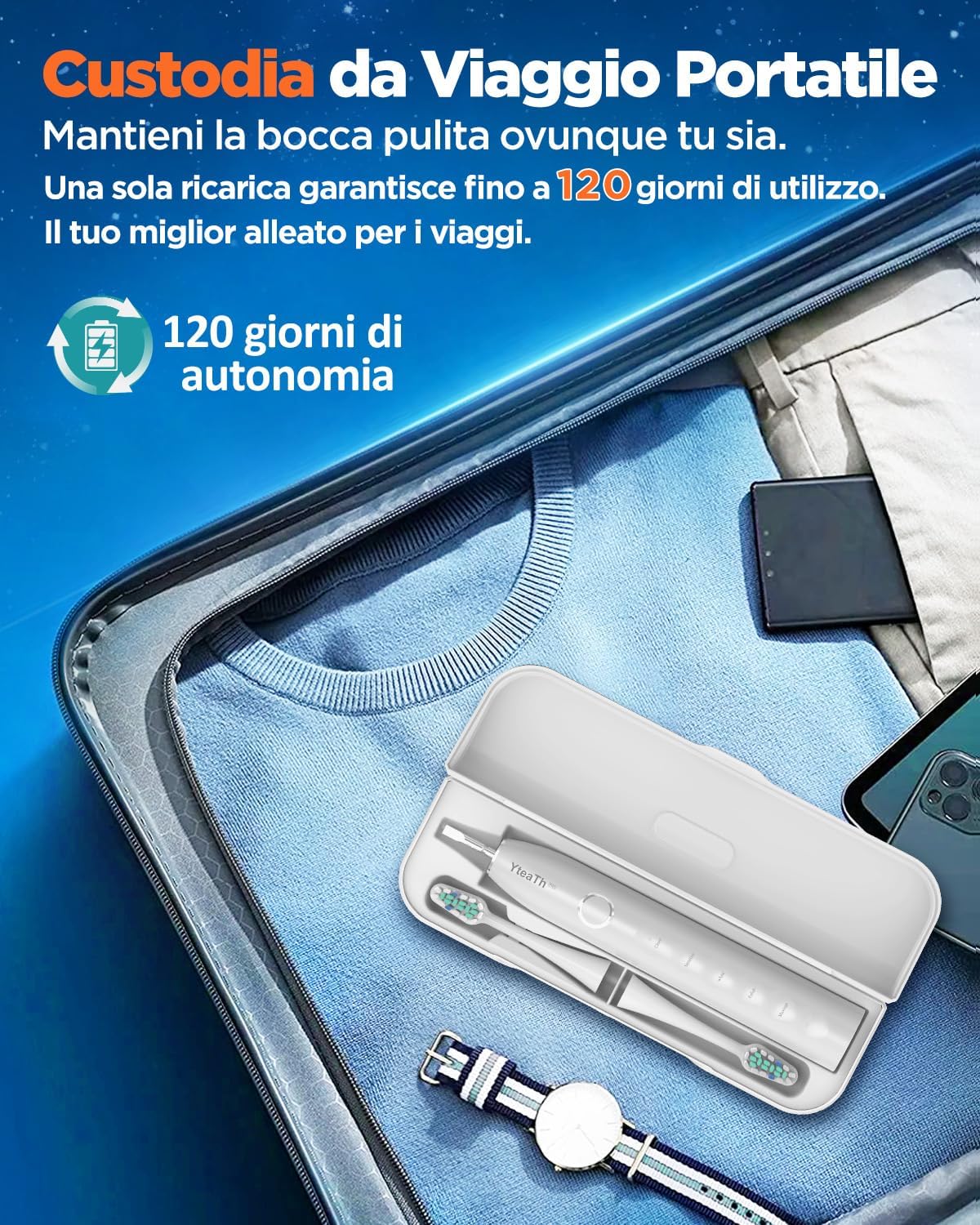 Thumbnail 5 de Spazzolino sonico 40.000 vibrazioni 🪥